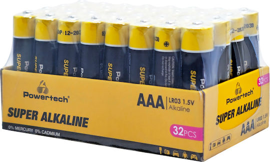 Powertech Super Alkaline Batterien AAA 1.5V 32Stück