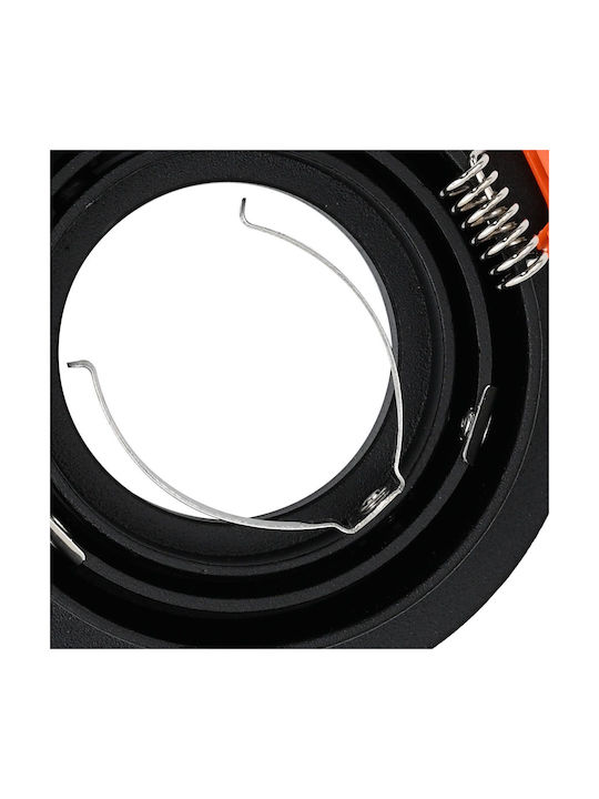 vidaXL Round Metallic Ceiling Spot with Built-in LED and Warm White Light Black 91x91cm 6pcs
