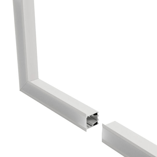 GloboStar Walled Aluminum Profile for LED Strip with Opal Cover
