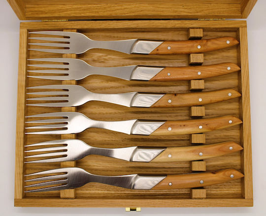Claude Dozorme Set of Forks Table Silver 6pcs