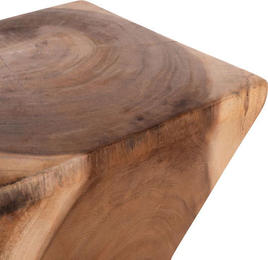 Hocker Für das Wohnzimmer Hölzernes Anvil Natural Color 31x31x45cm