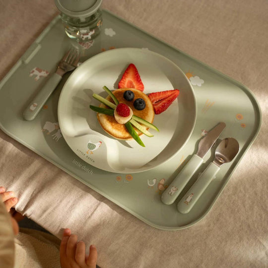 Little Dutch Plastic Baby Placemat Mio Little Farm Green