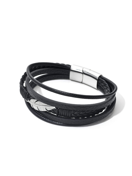 Toro Nero Brățară Pentru Bărbați Din Piele 21cm