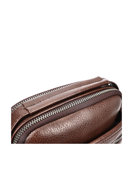 Piele Geantă pentru bărbați De umăr / tip crossbody Maro