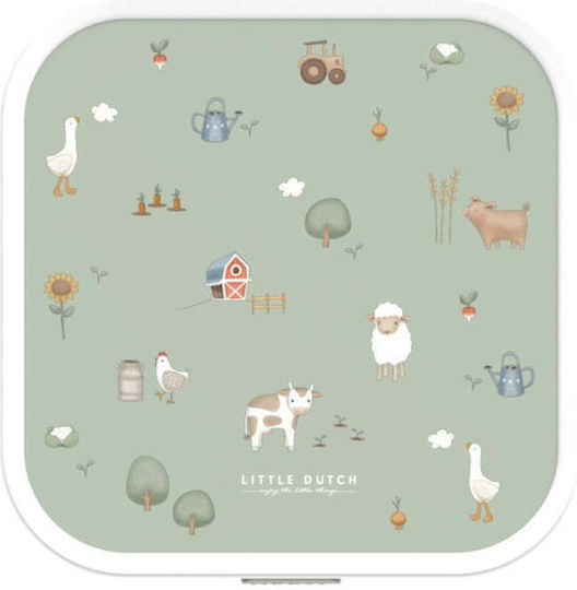 Little Dutch Campus Little Farm Plastic Kids' Food Container Green