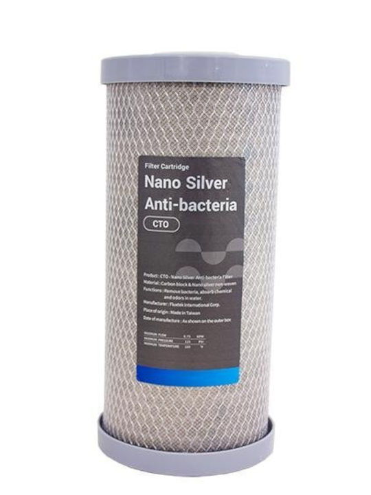 HidroWater Ανταλλακτικό Φίλτρο Νερού από Ενεργό Άνθρακα 10" Antibacterial Big Blue 5 μm