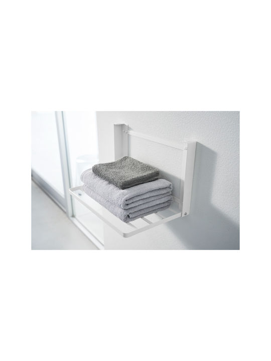 Yamazaki Wall-Mounted Bathroom Shelf Unit with 4 Positions ​41x26cm White