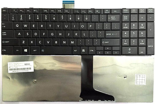 Tastatură Laptop Pentru Toshiba Fără Cadru Și Dispunere Engleză (SUA) În Culoare Neagră C50DT-A