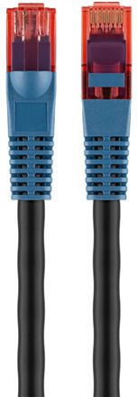 Goobay U/UTP Cat.6 (Gigabit) Καλώδιο Δικτύου Ethernet εξωτερικού χώρου 15m Μαύρο