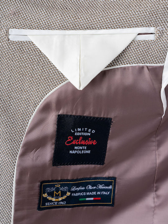 Men's Suit Jacket Slim Fit Beige