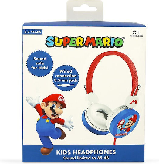 OTL Super Mario Kids Core Ενσύρματα Παιδικά On Ear Ακουστικά Πολύχρωμα
