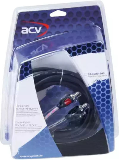 ACV Cable RCA male - RCA male 5m 30.4980-500