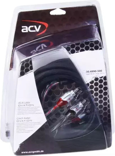 ACV Cable 2x RCA male - 2x RCA male 5m 30.4990-500