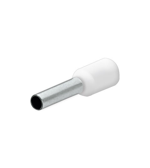 SAS Insulated Wire Ferrule Terminal 0.5mm² White 100pcs AK-AK-072