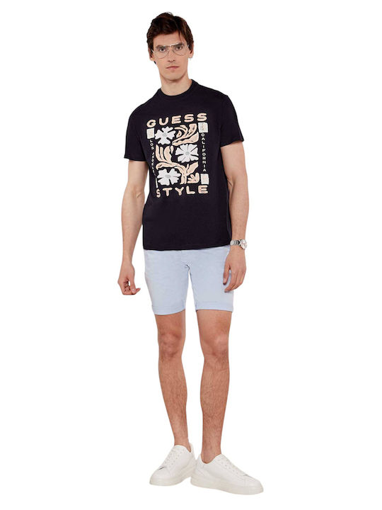 Kurzarm Herrenbluse Black