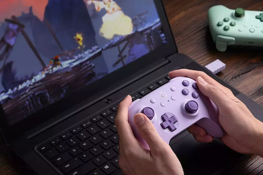 8Bitdo Ultimate 2C Ασύρματο Gamepad για PC Μωβ