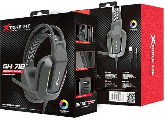 Xtrike Me GH-712 Over Ear Gaming Headset με σύνδεση 3.5mm / USB for Nintendo Switch / PC / PS4 / PS5 / XBOX