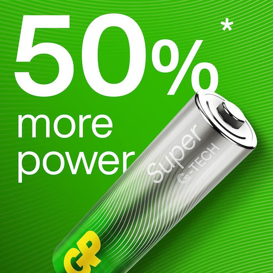 GP Batteries Super Αλκαλικές Μπαταρίες AA 1.5V 12τμχ