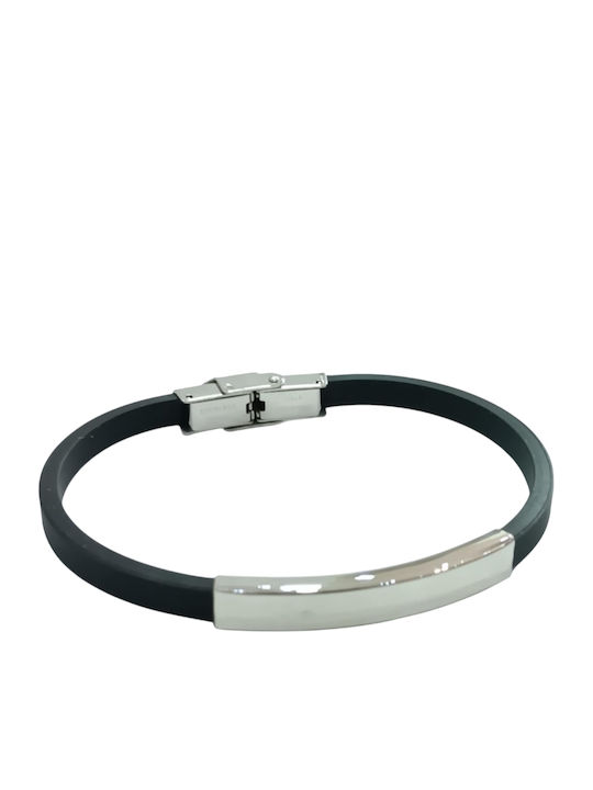 Kalliopi Silver Men's Steel Bracelet