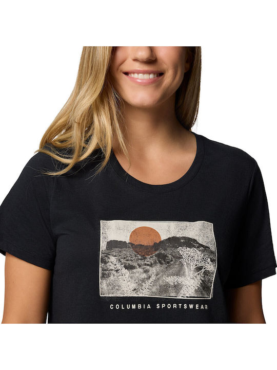 Ruby Springs Graphic Scoop Γυναικείο T-shirt Μαύρο