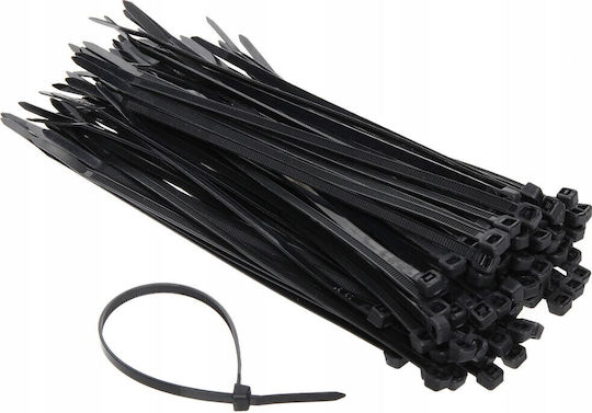 Bradas Plastic Cable Ties 250mmx4.8mm In Black Colour 100 Pieces