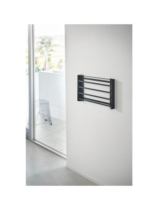 Yamazaki Foldable Towel Rack Metal Black Tower 41x26x25.5