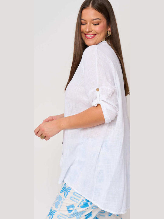 Women's Cotton Shirt White