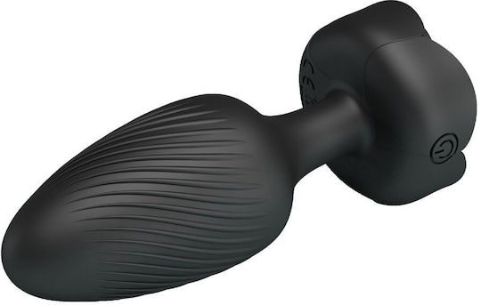 Pretty Love Vibrating Butt Plug Πρωκτική Σφήνα με Δόνηση Μαύρη