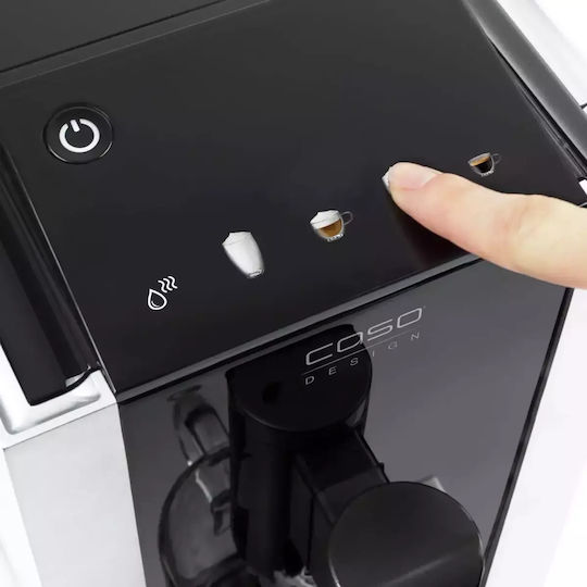 Caso Automat de Espresso 1350W Presiune 19bar pentru Cappuccino Neagră