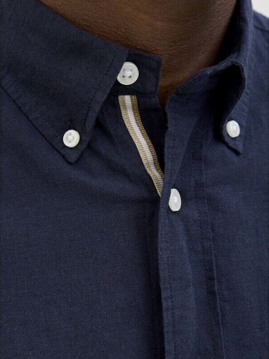 Jack & Jones Λινό Πουκάμισο Maritime Blue