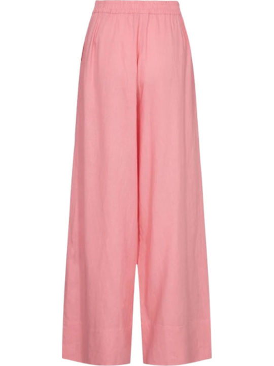 Damen Stoff Hose Flamingo Pink