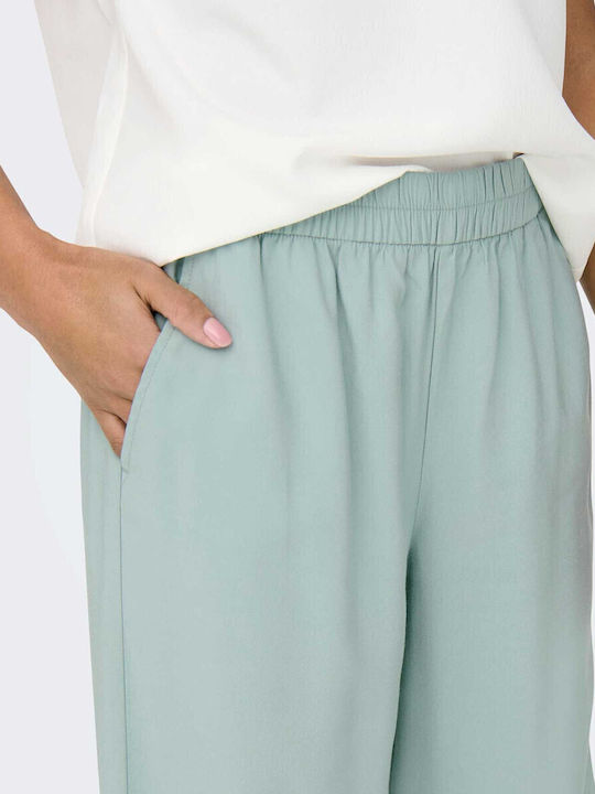 Women's Fabric Trousers with Elastic Pink
