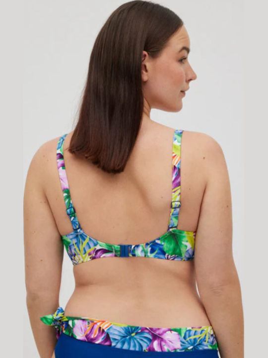Bikinioberteile D Becher Blumen Blau