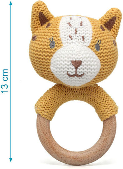 Kiokids Cotton Friends Тигърче Дървено Жувално За Зъбене За 3 М+