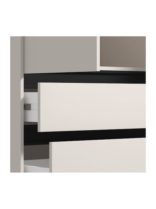 Ușă dublă Dulap de Haine Corbett Cashmere/Black Matte 93x55x211cm