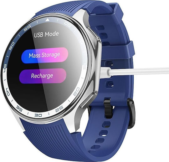 Hoco Y24 Aluminium 51mm Smartwatch with Heart Rate Monitor (Silver)