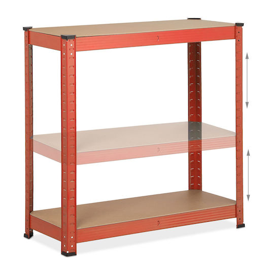 Relaxdays Raft Dexion 75x30x151 cm Cu 5 Rafturi Rezistență Totală 875 kg