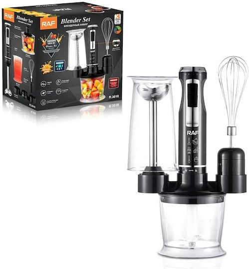 Raf Raf Handmixer mit Inox-Stab 1600W Schwarze