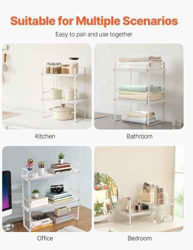 Vevor Inox Tabletop Spice Rack Organizer Gray