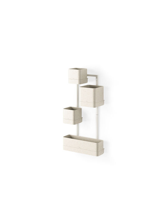 Umbra Επιτοίχιο Κασπώ 4 Θέσεων Μπεζ Cubiko 36x18x72