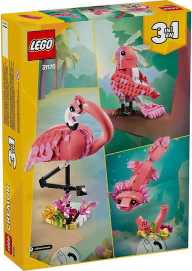 LEGO Creator Wild Animals Pink Flamingo for Ages 8+ 288 Pieces