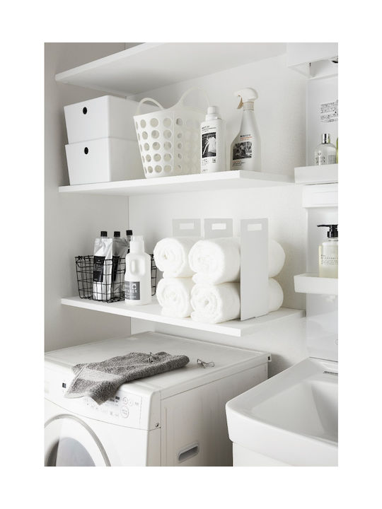 Yamazaki Organizers Bathroom Towels Metal White Set of 2 Tower 14.5x14.5x30