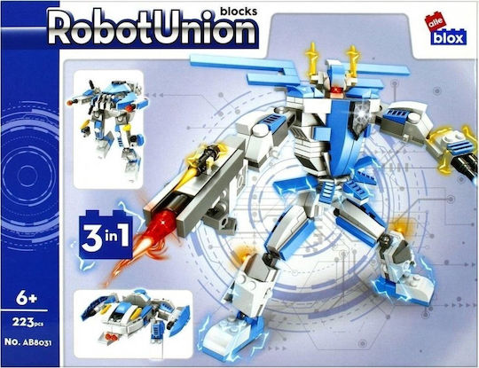 Alleblox Building Blocks 3in1 Robot Union for 6 Plus Years 223 Pieces