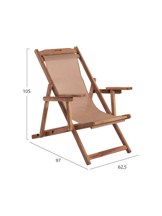 Сезлонг С ръце Walnut / Mocha