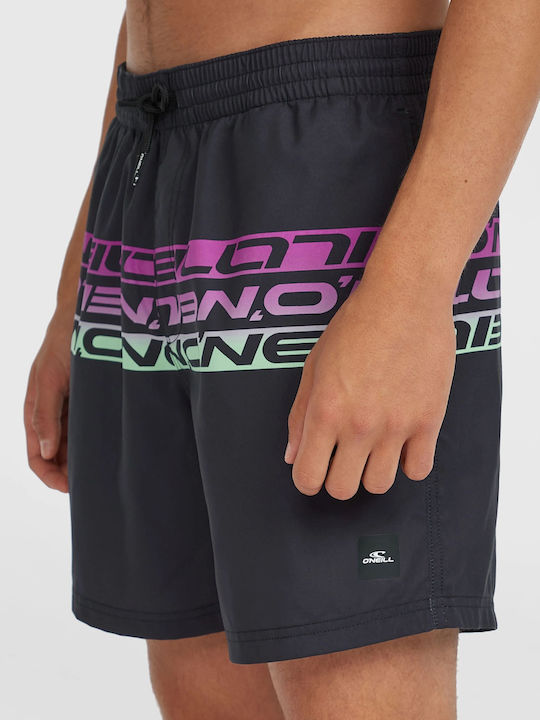 Cali Men's Swimwear Shorts Black Striped
