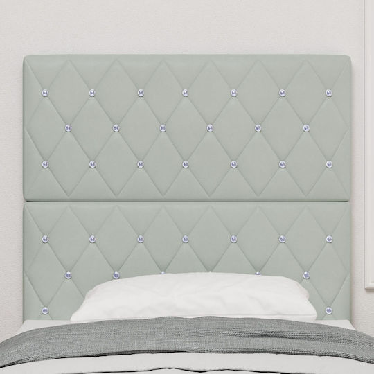 vidaXL Stoff-Kopfstütze für Betten Hellgrau 100x128cm