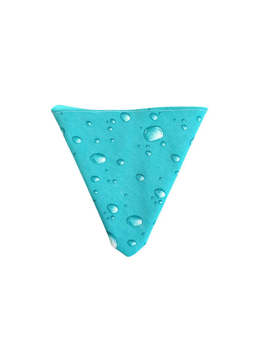 Wiggle Butt Raindrops Μπαντάνα Σκύλου σε Τιρκουάζ χρώμα Wiggle Butt Raindrops Μπαντάνα Σκύλου σε Τιρκουάζ χρώμα