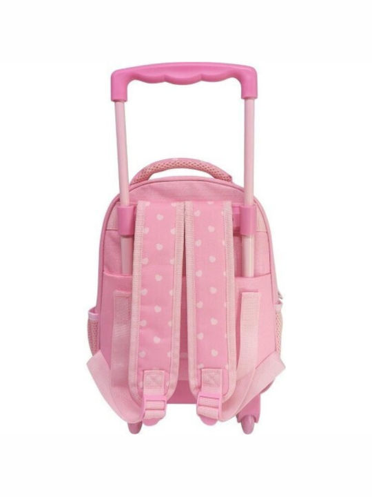 Diakakis 2θηκες My School Bag Trolley Kindergarten Pink 8Liters