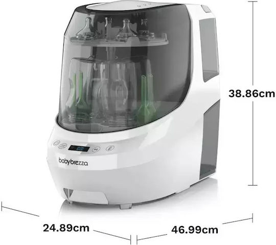 Baby Brezza Bottle Washer Pro Електрически Бебешки стерилизатор за 4 Шишета Бял