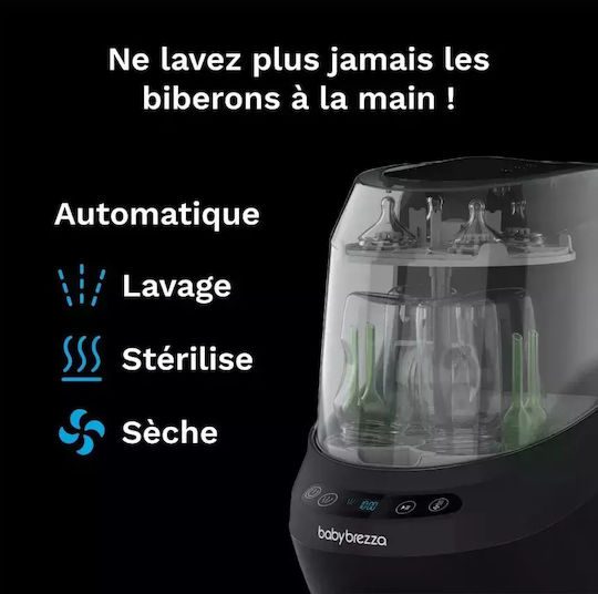 Baby Brezza Bottle Washer Pro Electric Baby Sterilizer for 4 Bottles All Black